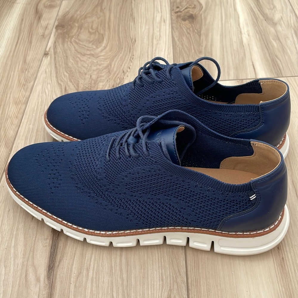 Nautica Mens Knit Upper Oxfords- Navy Blue